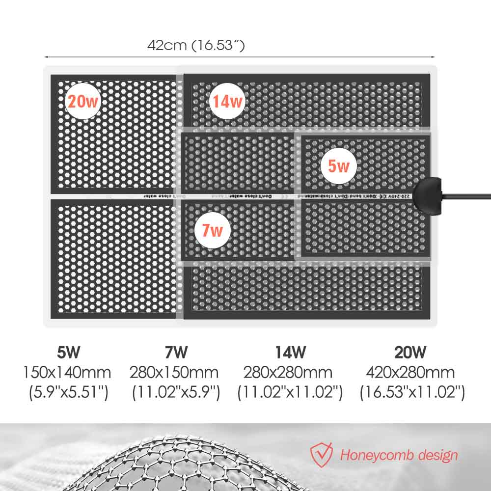 5/7/14/20W Reptiel Warmte Mat  - Planted Aquarium Heater recensie en prijs