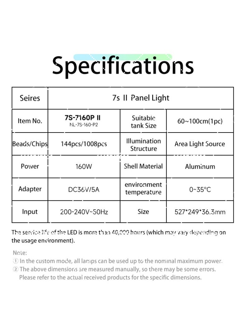 Aquarium LED-verlichting 160W  - Led Planted Tank Light recensie en prijs